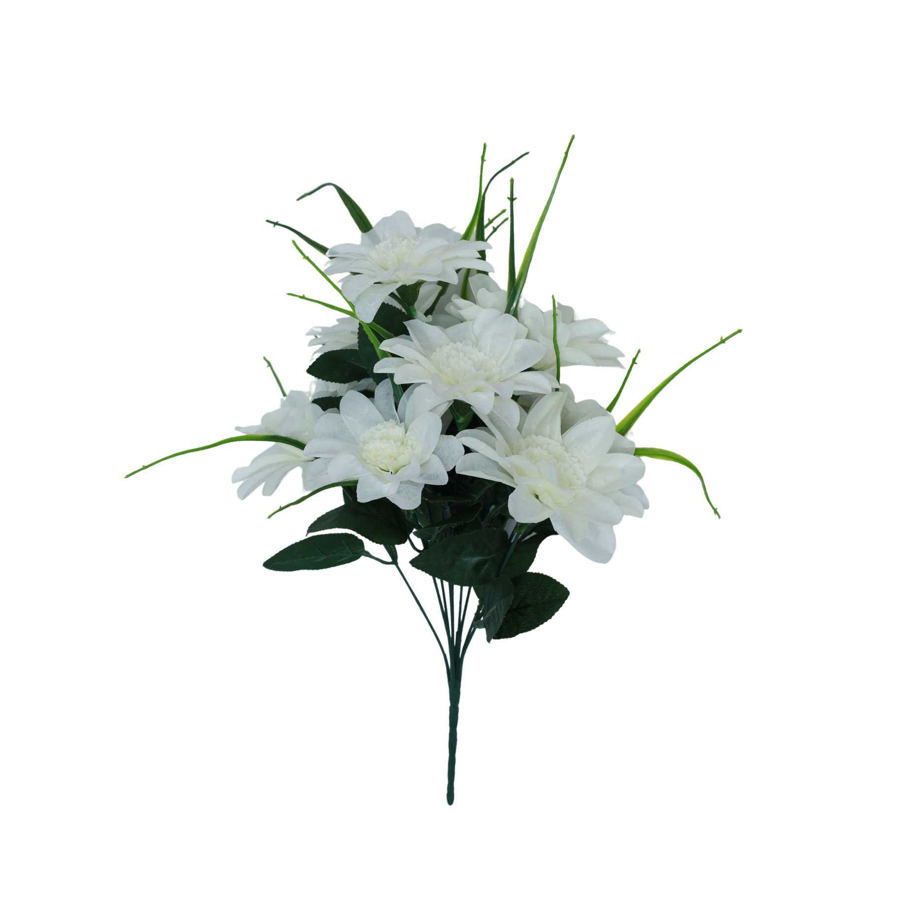 Artificial Dahlia Flower Bunches with Green Leaves | Decorative Floral Stems for Vase, Home, Living Room, Bedroom, Office, Hotel, Wedding & Festival Decoration — view 6